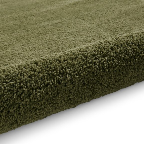 Sierra 9000 Plain Shaggy Rug- Olive