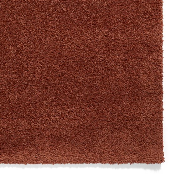 Sierra 9000 Plain Shaggy Rug- Terracotta