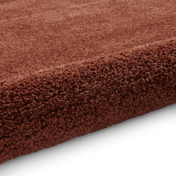 Sierra 9000 Plain Shaggy Rug- Terracotta