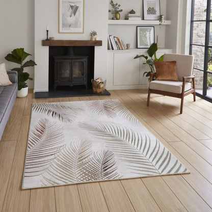 Creation 50051 Modern Multi Textured Super Soft Ventation Rug - Beige/Multi