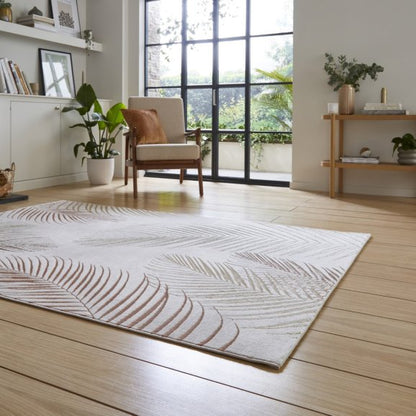 Creation 50051 Modern Multi Textured Super Soft Ventation Rug - Beige/Multi