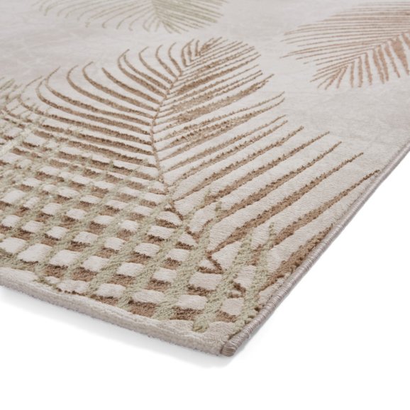 Creation 50051 Modern Multi Textured Super Soft Ventation Rug - Beige/Multi