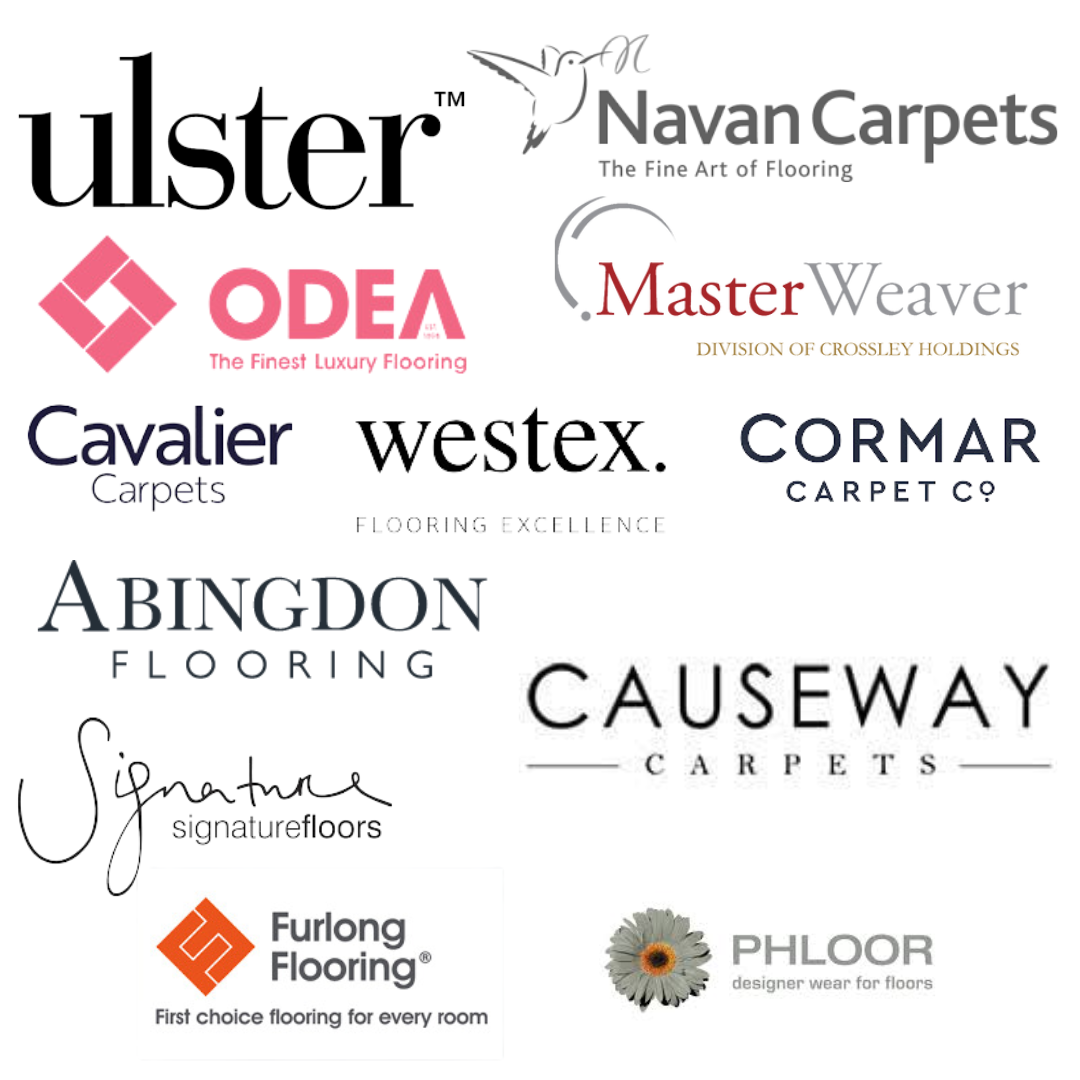 A list of our carpet suppliers , list includes ulster carpets , navan carpets, odeas, master weaver , cavalier carpets, westex, cormar, abingdon flooring , causeway carpets , signature floors , furlong flooring , phloor 